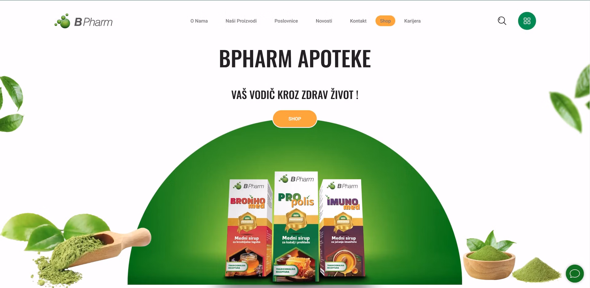 Pharma Website & Webshop