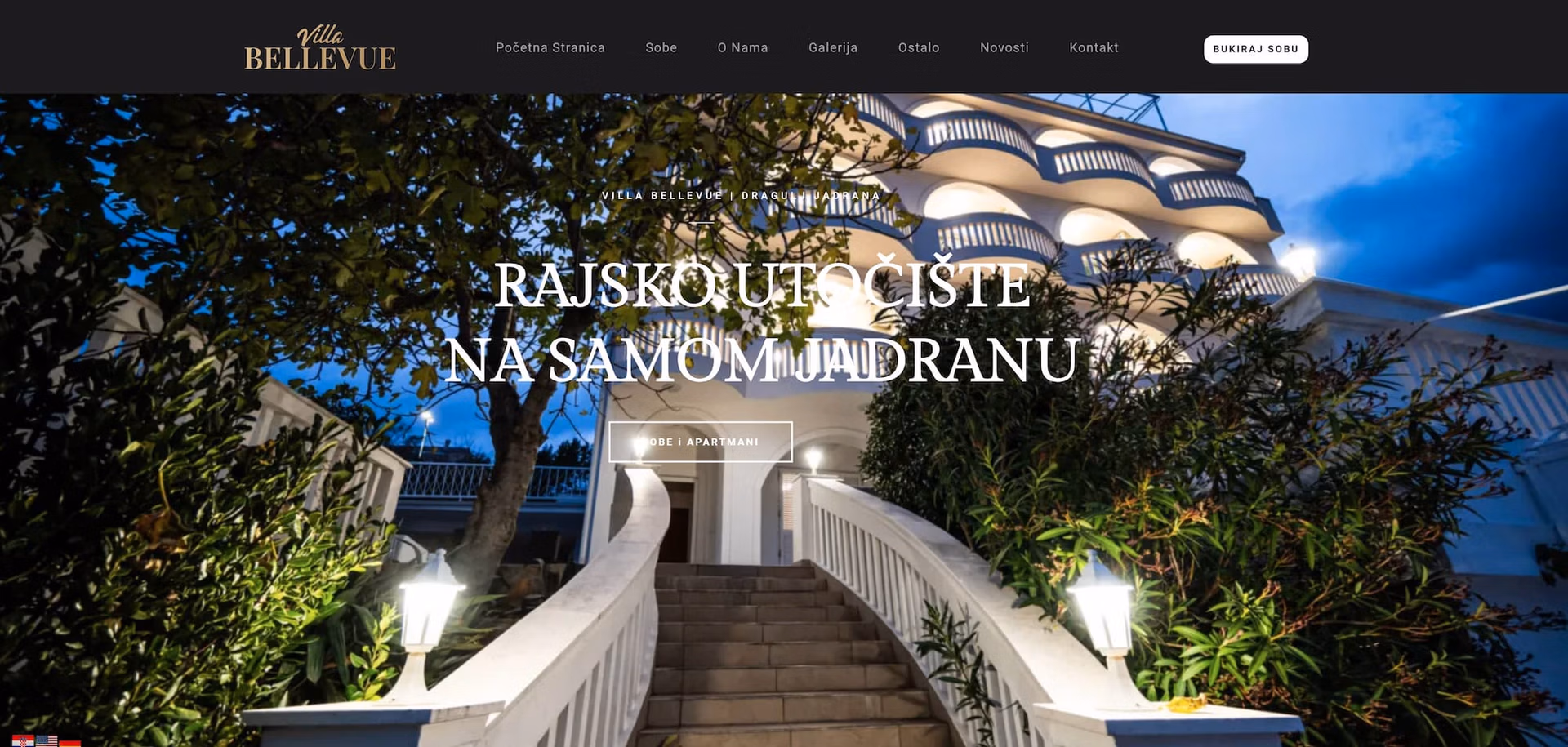 Villa Bellevue booking website